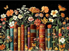 500 Piece Puzzle for Adults Vintage Wildflowers Books Puzzle Recycled