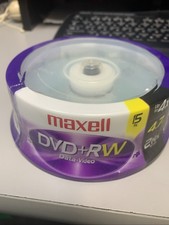 Maxell 4x DVD RW 4.7GB 120 min 2 HRS 15-Pack Spindle - Factory Sealed - New