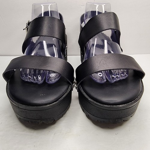 Torrid Studded Platform Sandals Black Women's 11 WW Chunky Block Heel Y2K Style - Picture 3 of 11