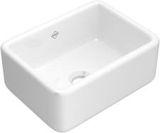 Shaws Lancaster RC2418WH 24" Farmhouse Fireclay Kitchen Sink,White NEW 