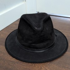Vintage Byrnes & Baker Genuine Leather Hat – Made in USA - Size XL