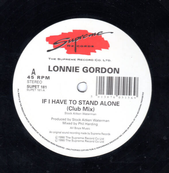 洋楽 LONNIE GORDON / IF I HAVE TO STAND ... Lonnie Gordon – If I Have To Stand Alone – CD (Album), 1991