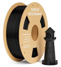 Deeplee PETG Black 1.75mm 3D Printer Filament UK Stock