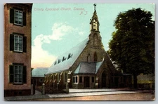 Trinity Episcopal Church Trenton NJ Vintage Mezzotint Postcard Germany