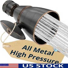 High Pressure Metal Shower Head Adjustable Rain Spray Pivot Ball Universal Fit