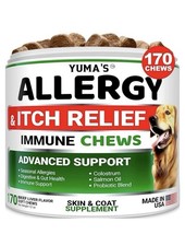 Dog Allergy Relief Chews Advanced Itch Immune Support Skin Coat 170 Count New