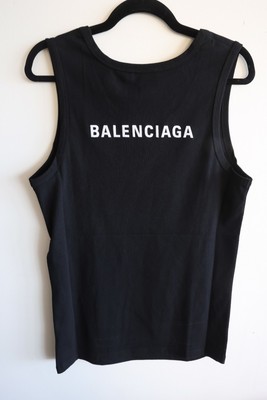 BALENCIAGA タンクトップ Balenciaga Logo Embroidered Loose Tank Top XXS (Fits SLIM Medium