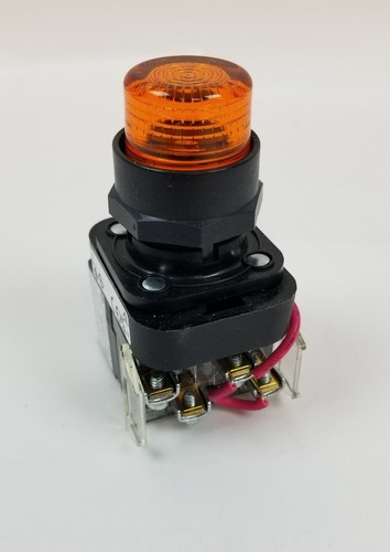 Allen-Bradley 800H-QRTH2A Pilot Light Push to Test Amber Lens Button 30mm NEW - Picture 10 of 10