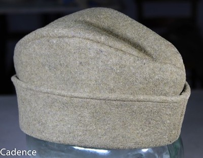 US WW1 Theater Made THICK Wool Felt Overseas Garrison Hat Cap Unmarked 6 7/8 577