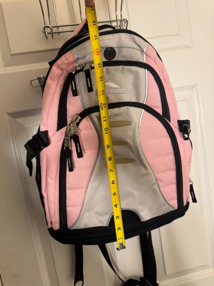 Mochila High Sierra Rosa y Gris - Bolsa de Viaje para Portátil Multi Compartimento - 18"x13" Foto 4 de 4