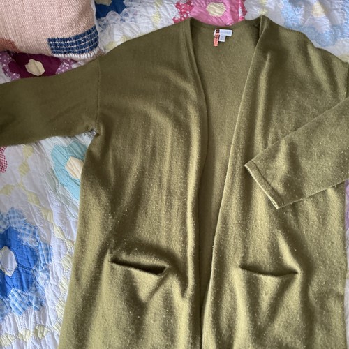 Garnet Hill Cashmere Cardigan Long L - Picture 7 of 7