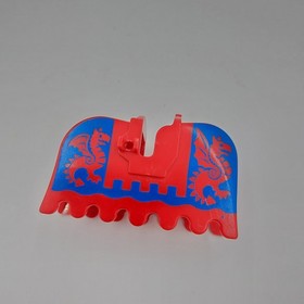 LEGO Black Horse Minifigure Red Blue Dragon Armor Barding Castle 6086 6085 6060