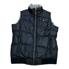 Woolrich Vest Women Size M Black Puffer Full Zip Pockets Nice