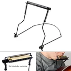Harmonica Holder Neck Holder Stand, Mouth Organ Metal Frame For 10Hole Harmonica