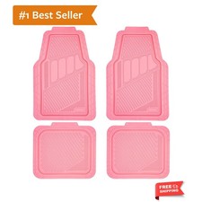 Heavy Duty Rubber Floor Mats 4-piecepink Car Mats Full Sets Anti-slipwaterp...