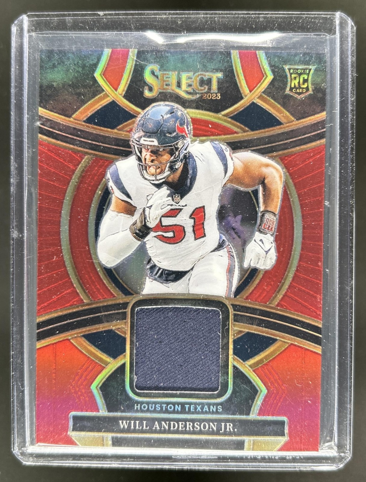 Will Anderson Panini Select Rookie Swatches #RSWWAN Red