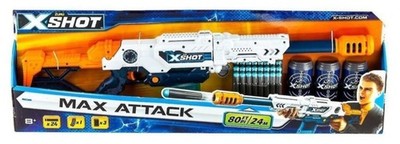 ZURU X SHOT MAX ATTACK DARTBLASTER INKL. PFEILE UND ZIEL-DOSEN ,  HAMMERPREIS