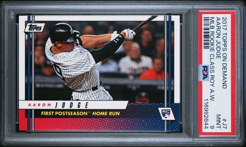 AARON JUDGE 2017 TOPPS ON DEMAND ROOKIE CLASS ROY J7 🔥 PSA 9 MINT 📈 LOW POP 🐐