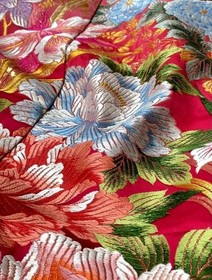Japanese kimono,UCHIKAKE,Wedding Robe,Flower field,Kara-Ori,Pink,L6'.15",4792