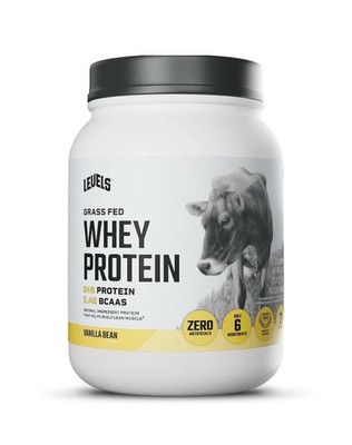 Levels Grass Fed Whey Protein Powder Vanilla Bean, 24g Protein