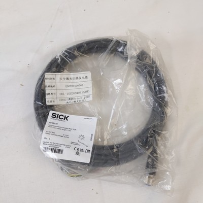 SICK 6042338; M12 FEMALE CONNECTOR STRAIGHT WITH CABLE 5 METER New