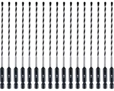 1/8 Inch Masonry Drill Bits (13 Pack - Industrial Grade - Standard Chuck) 6 I...