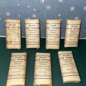 Vintage Johnson & Johnson Gauze Dated March 11, 1936