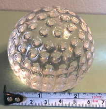Crystal Golf Ball Paperweight Glass Decor 2.5" Great Father's Day Gift