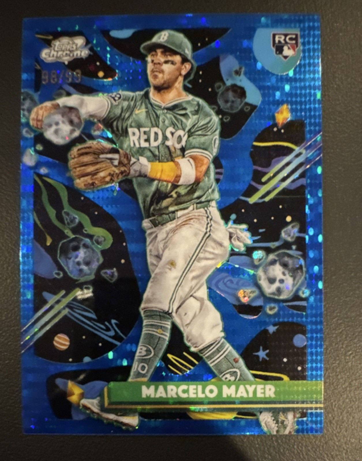 Topps Cosmic Chrome Marcelo Mayer #91 Blue Moon Refractor /99 Red Sox 2025