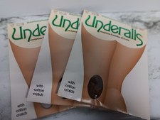 NEW Vintage Underalls Pantyhose Size C-D Style 320 Brief Panty Suntan 3 Pair