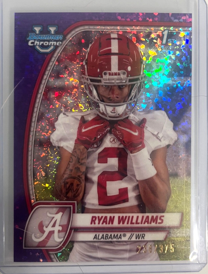 2024 Bowman University Chrome - Ryan Williams #53 Purple Mini-Diamond Refractor