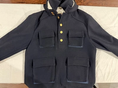 BROOKS BROTHERS BLACK FLEECE LABEL BLUE WOOL PULLOVER JACKET SIZE BB3/L - Image 1 of 4