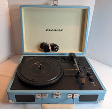 Crosley CR8005D-TU Blue Case Bluetooth Music Vinyl Record Player