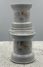 Pair Of Denby Pottery Encore Sweet Pea/Dauphine Candlesticks.