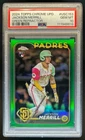 2024 Topps Chrome Update Jackson Merrill RC Green Refractor #/99 Padres PSA 10