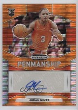 2024-25 Prizm Draft Picks Penmanship Orange Pulsar 46/49 Judah Mintz Auto 00a6