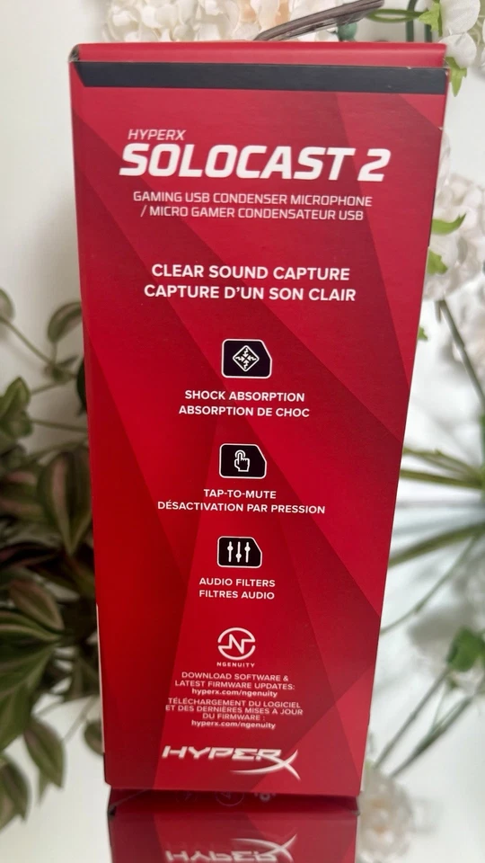 HyperX SoloCast 2 – Gaming USB Condenser Mic for PC, USB-C to USB-A, Black - Image 2 of 4