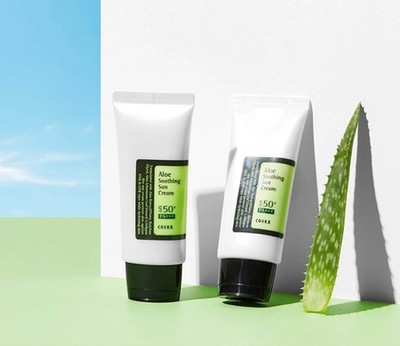 5pc LOT [COSRX] Aloe Soothing Sun Cream 50ml SPF50+ PA+++ Korean Beauty Exp 8/27
