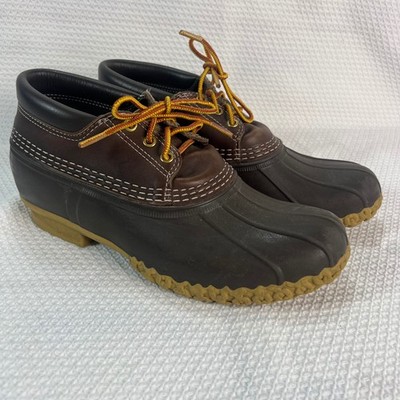 LL Bean Bean Boots Mens Brown Leather Waterproof Duck Shoes  display picture 2