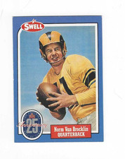 1988 SWELL PRO FOOTBALL FOOTBALL GREATS NORM VAN BROCKLIN #121
