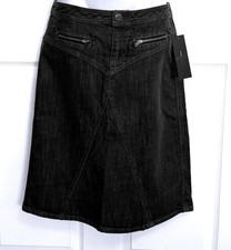 Marc Jacobs A-Line Denim Skirt, Black Wash, Size 2, New with Tag