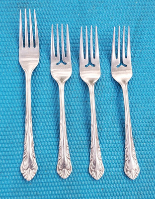Ekco Eterna Lady Astor Stainless SALAD FORKS 6 7/8'' & DINNER FORK 7 5/8''