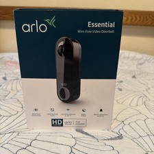 Arlo Essential Wireless Video Doorbell Bundle battery powered Black Unused Mint