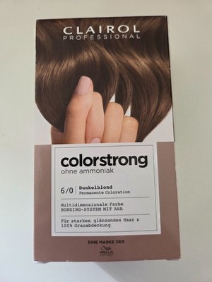 Clairol Professional Colorstrong Haarfarbe 6/0 Dunkelblond ohne Ammoniak Neu OVP