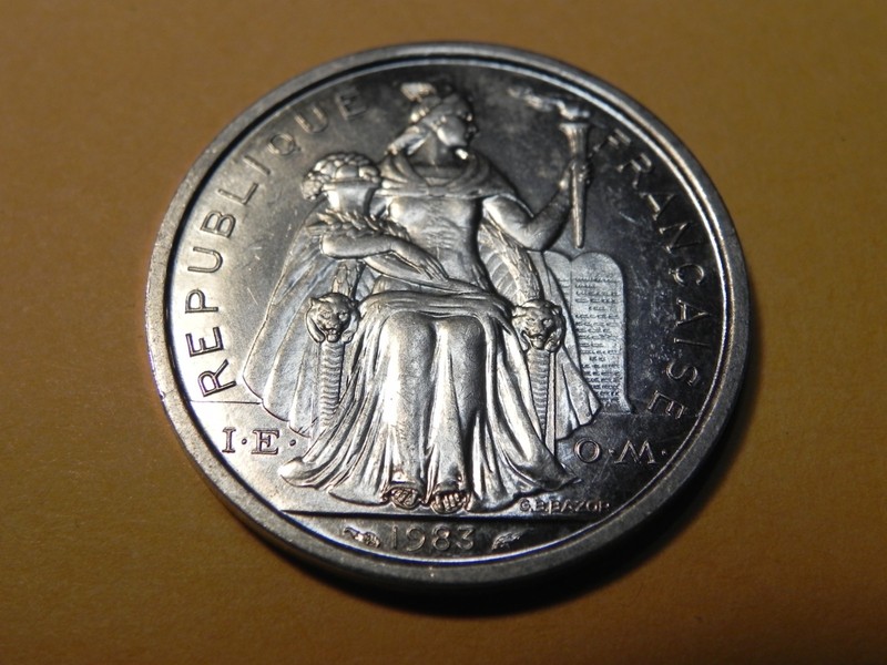1983 French Polynesia 2 Francs. Appears Uncirculated. Beautiful Coin.
