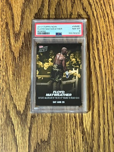 2017 TOPPS NOW BOXING GOLD BONUS CARD #MMB1 FLOYD MAYWEATHER PSA 8