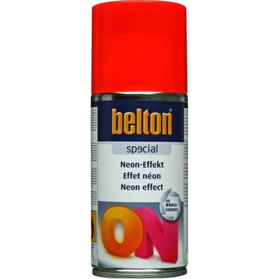 BELTON Bombe de peinture - Effet néon fluorescente - Rouge fluo - Tous supports - Belto