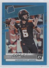 2020 Panini Donruss Optic Rated Rookies Aqua Prizm 298/299 Jake Luton #194 0v9