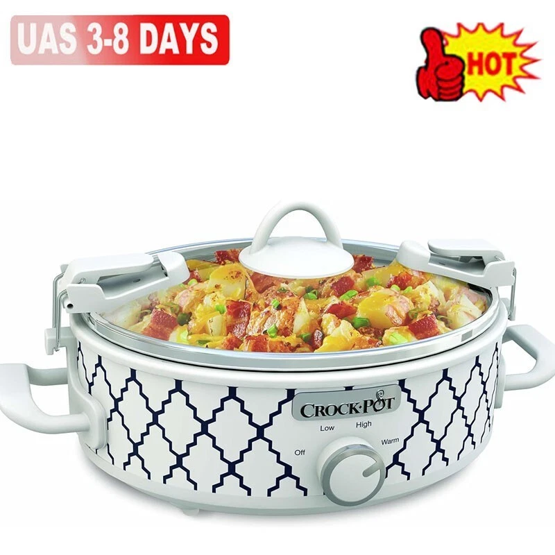 Durable Compact Small 2.5 Quart Casserole Slow Cooker Easy Cleanup for Home US