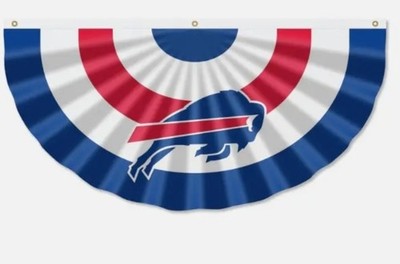 Buffalo Bills NFL Football Pleated Bunting Flag Half Fan Banner 45*90cm